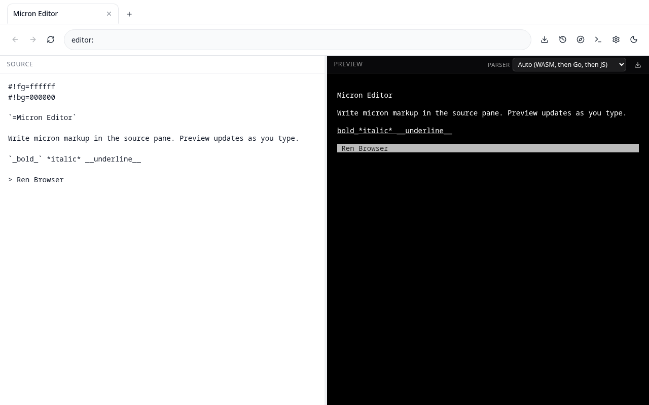 Micron editor